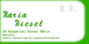 maria wiesel business card